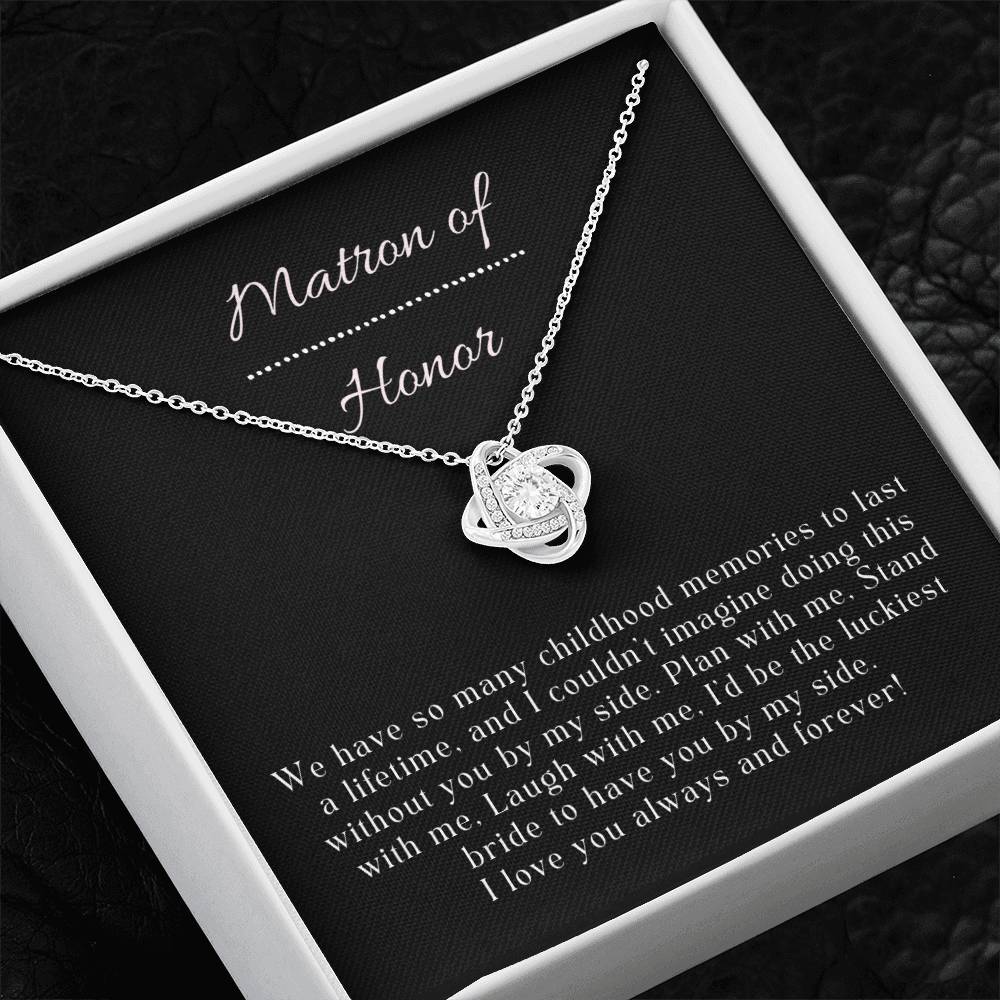 Wedding Party Gift Necklace for Her, Gift for Her,  Matron Of Honor Gift