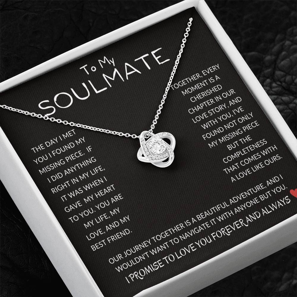 To My Beautiful Soulmate Necklace, Wife Gifts, Girlfriend, Soulmate Gift, Anniversary Gift, Gifts For Her