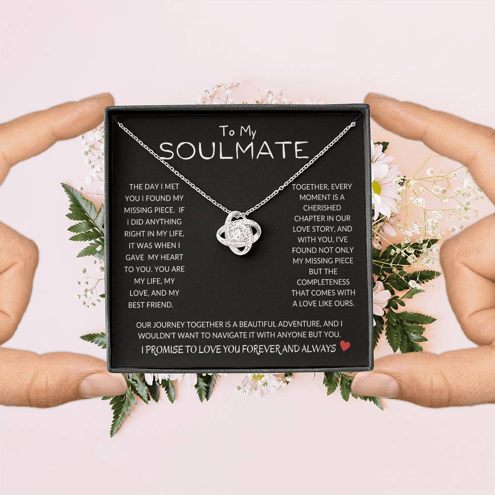 To My Beautiful Soulmate Necklace, Wife Gifts, Girlfriend, Soulmate Gift, Anniversary Gift, Gifts For Her