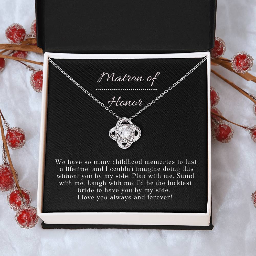 Wedding Party Gift Necklace for Her, Gift for Her,  Matron Of Honor Gift