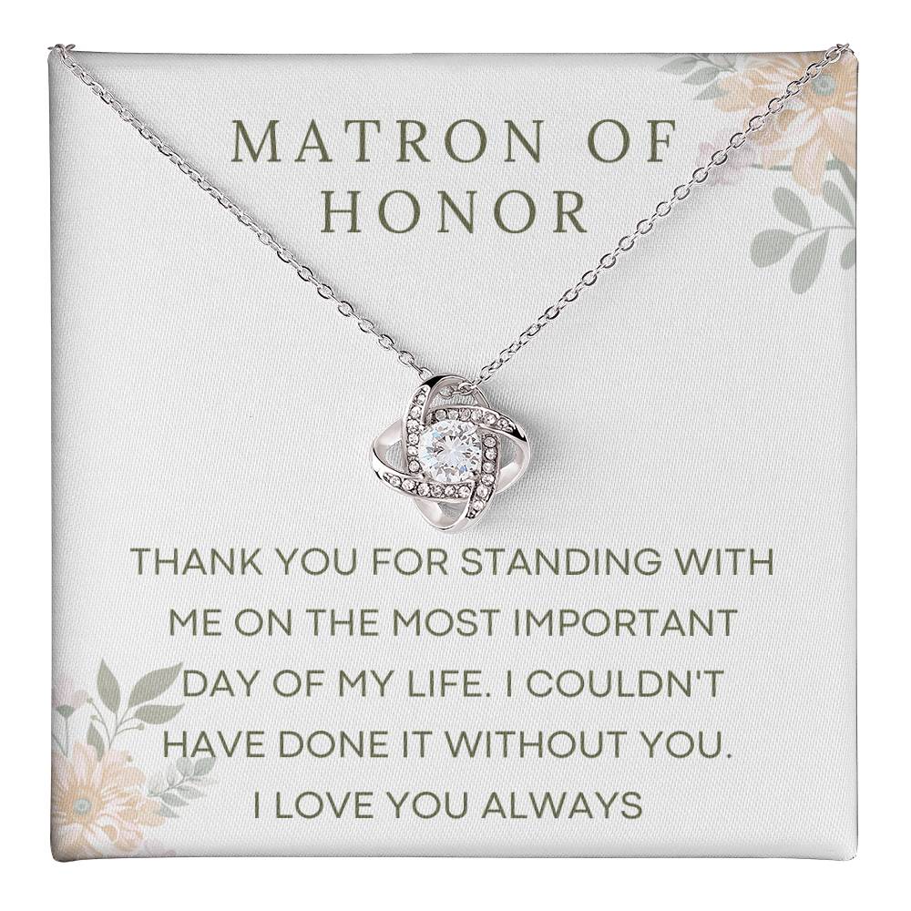 Wedding Party Gift Necklace for Her, Gift for Her, Matron of Honor Gift, Bridal Party