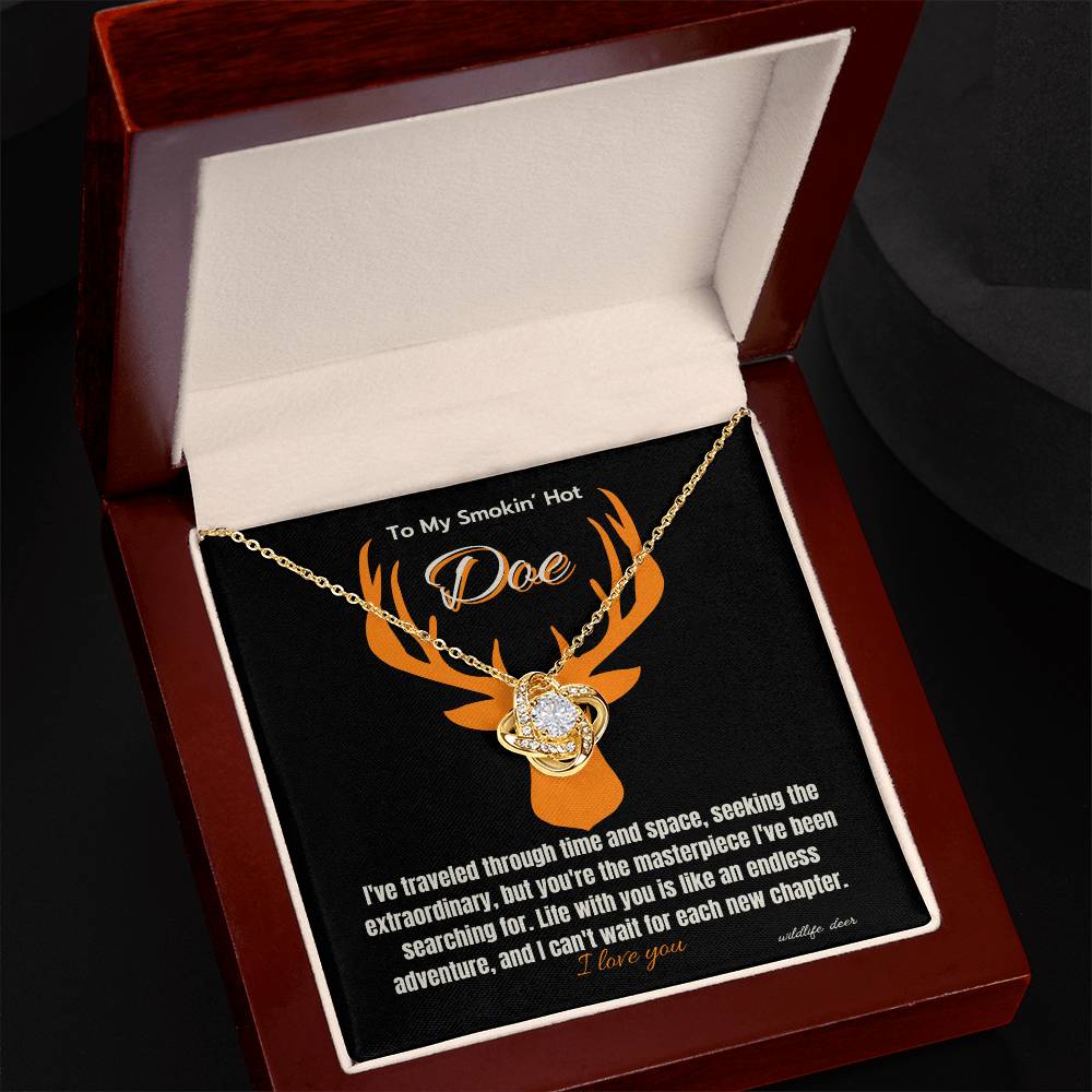 Soulmate My Doe Love Knot Necklace, Girlfriend Necklace, Wife Christmas Gift, Necklace for Girlfriend, Anniversary Gift for Her