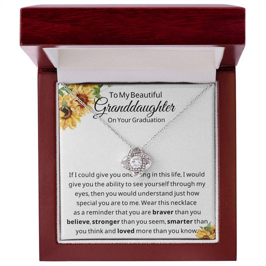 To My Beautiful Granddaughter on your Graduation~ 14K White Gold Keepsake