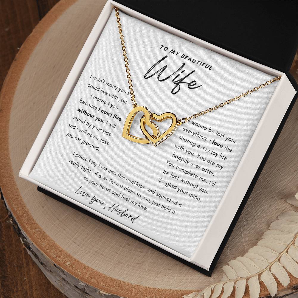 Wife Necklace, Gifts for her, Birthday, Anniversary, Bridal Party Gifts