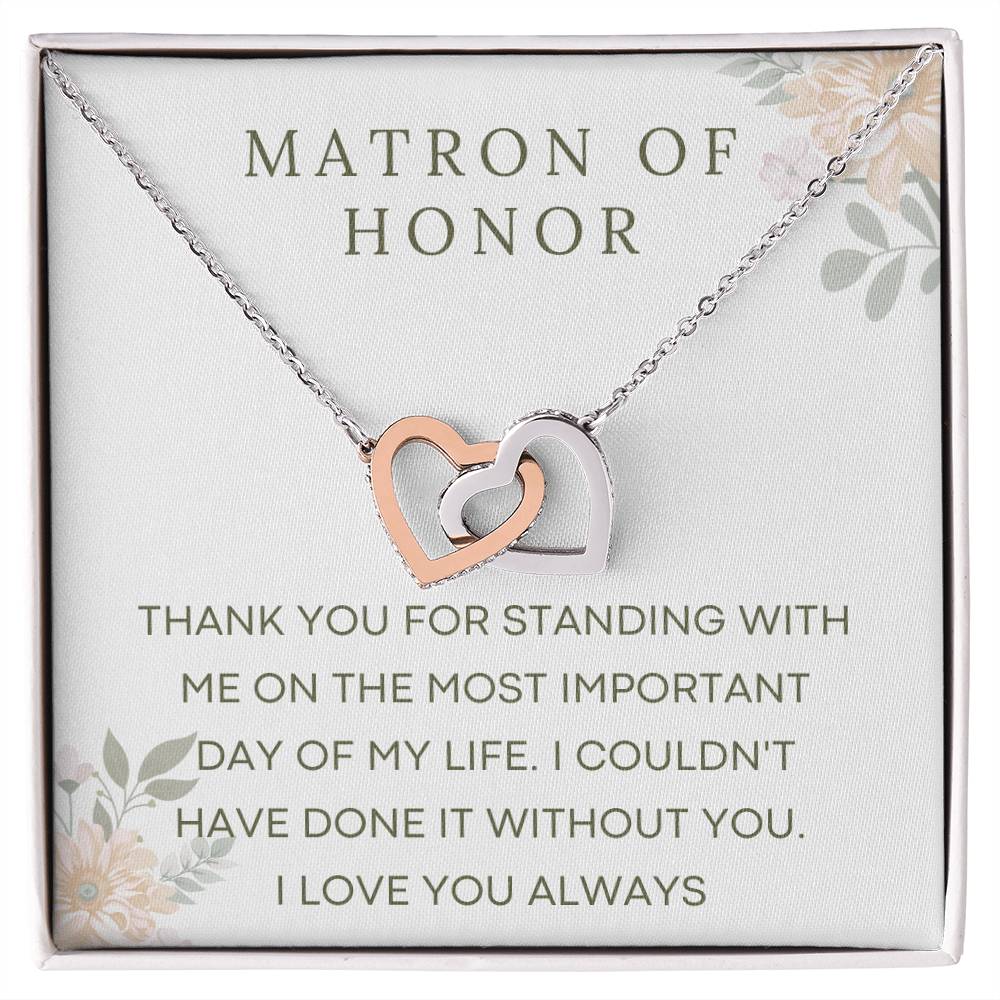 Matron Of Honor Necklace, Gifts for her, Bridal Party Gifts