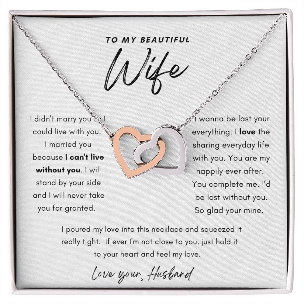 Wife Necklace, Gifts for her, Birthday, Anniversary, Bridal Party Gifts