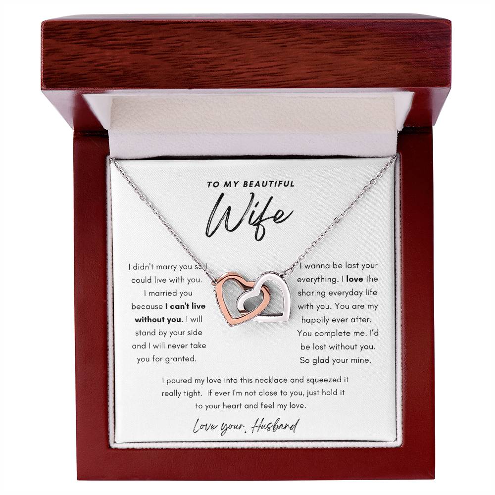 Wife Necklace, Gifts for her, Birthday, Anniversary, Bridal Party Gifts