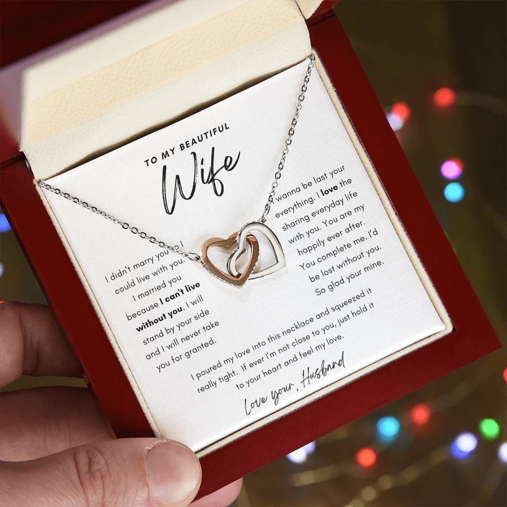 Wife Necklace, Gifts for her, Birthday, Anniversary, Bridal Party Gifts