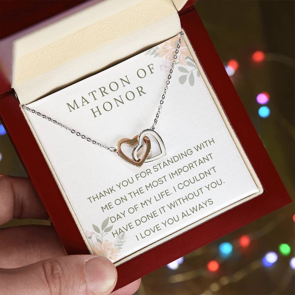 Matron Of Honor Necklace, Gifts for her, Bridal Party Gifts