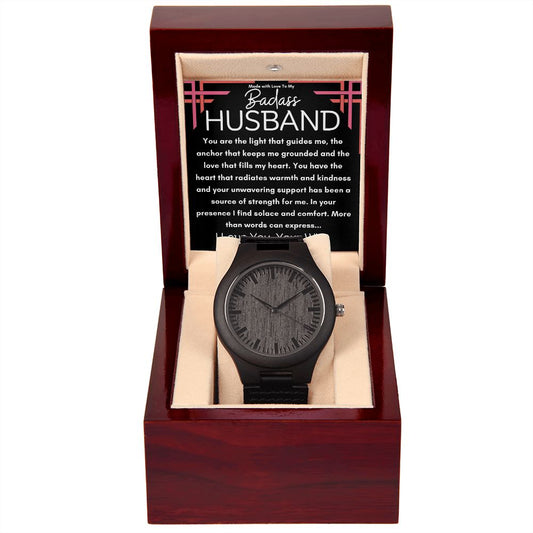 To My Husband The Light Wooden Watch