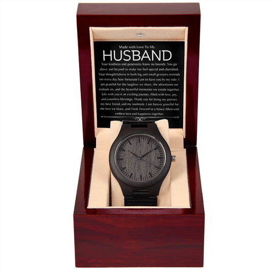 Husband Partner Gift Wooden Watch