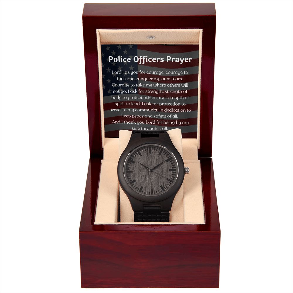 Police Officers Prayer ~Impressive Wooden Watch