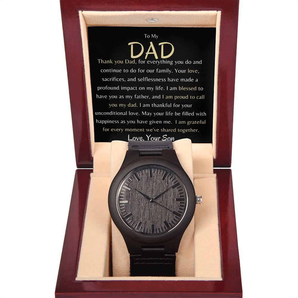 Dad Wooden Watch Gift Father's Day