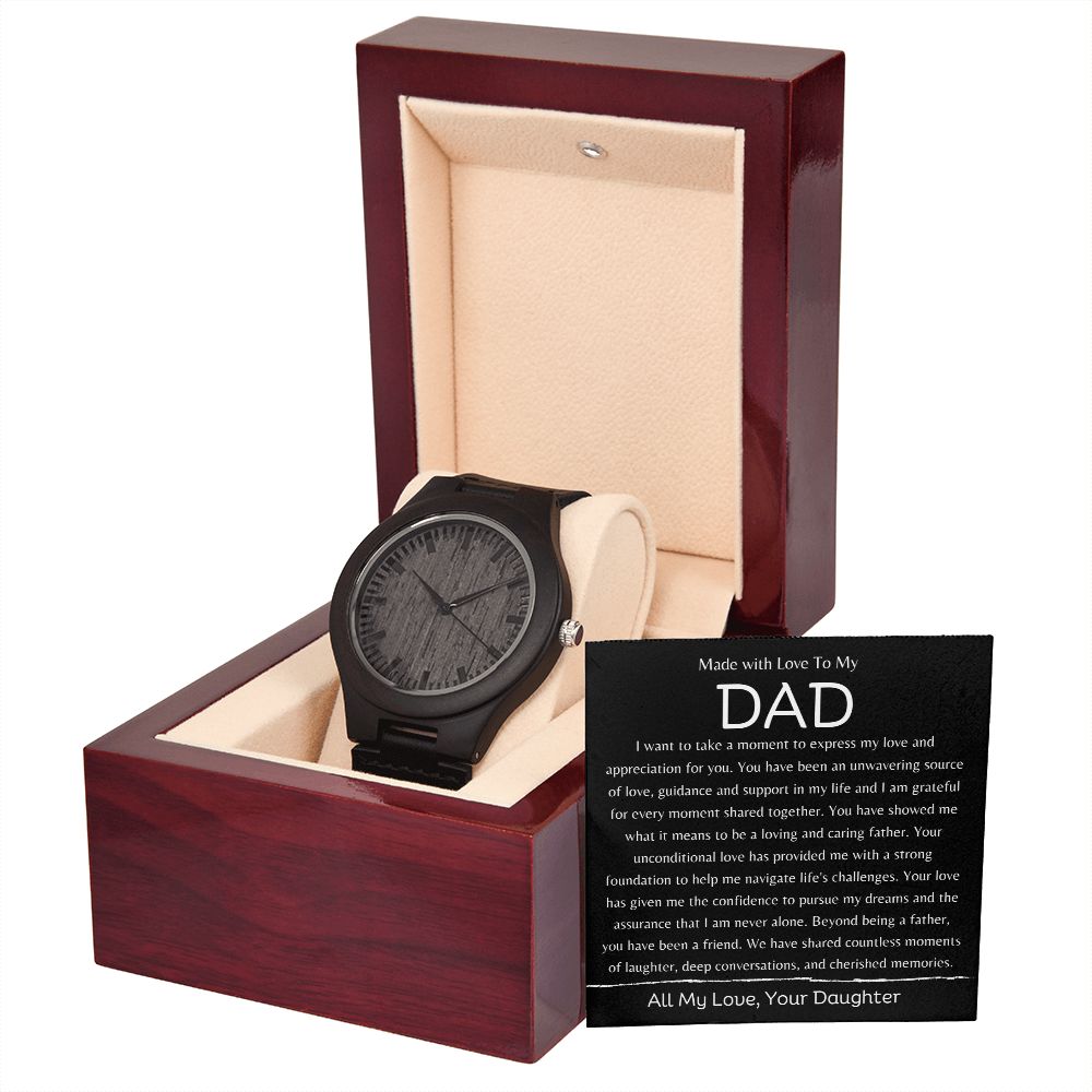 Dad Cherished Memories Wooden Watch