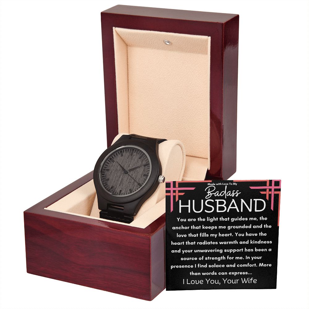 To My Husband The Light Wooden Watch