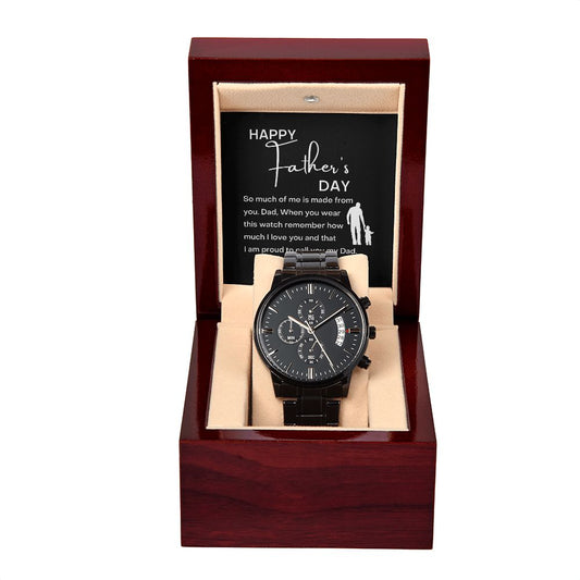 Happy Father's Day  Black Chronography Watch