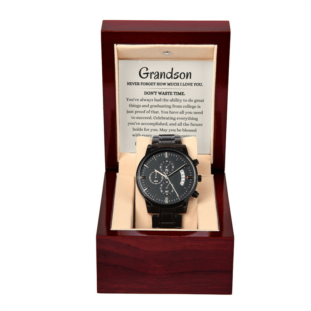 My Grandson ~Black Chronography Watch