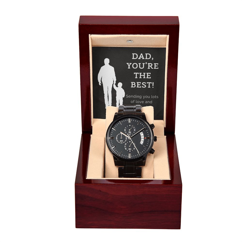 Dad Your The Best ~Black Chronography Watch