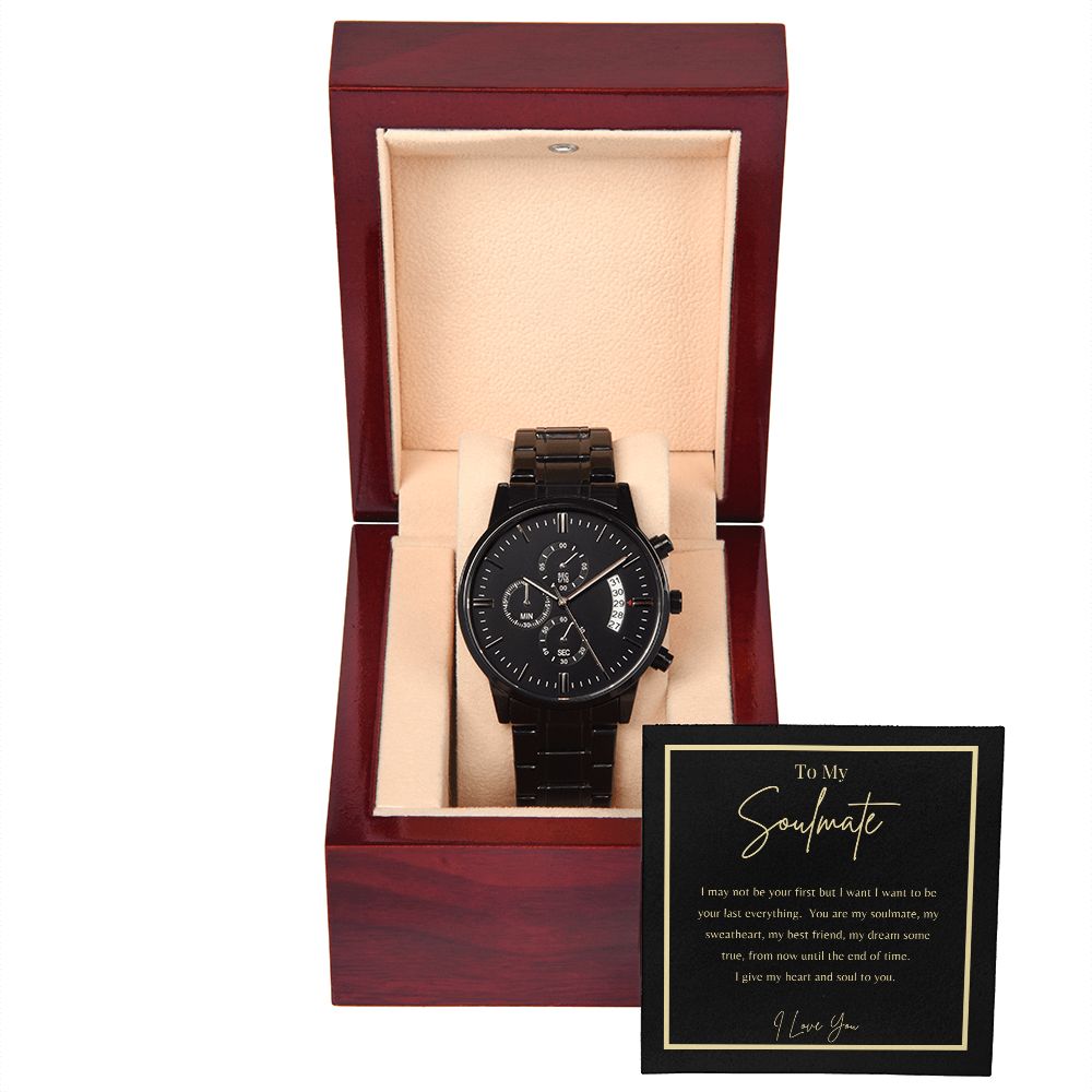 To My Soulmate ~Black Chronography Watch