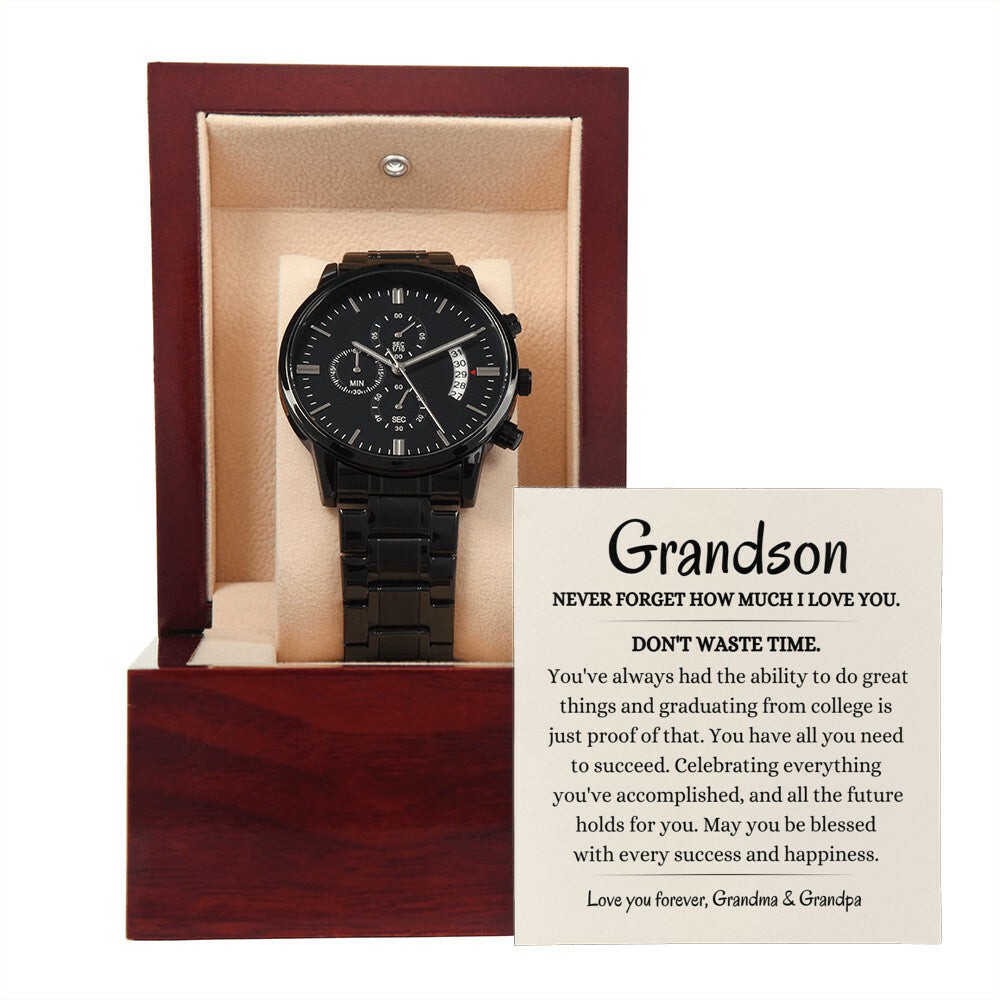 My Grandson ~Black Chronography Watch