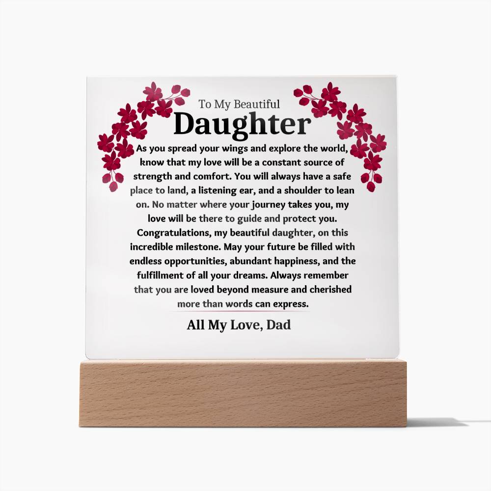 daughter dad acrylic plaque