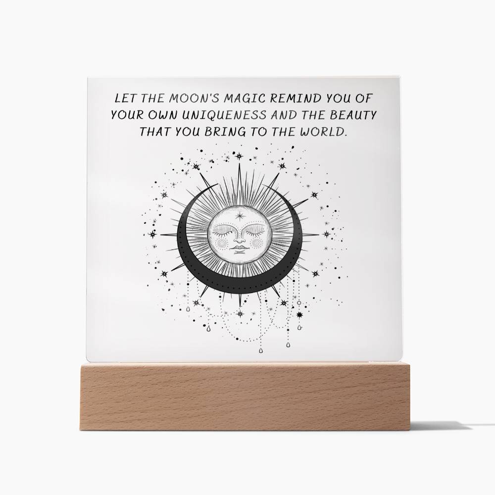 The Moon's Magic Birthday Gift Ideas Keepsake Acrylic Plaque