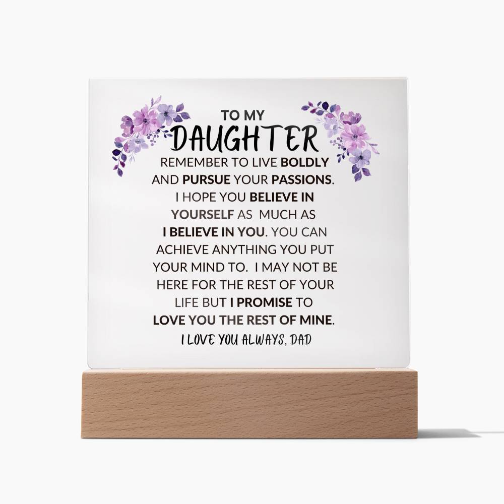 To My Daughter Gift From Dad or Mom Gifts, Birthday Gifts, Graduation Presents for Daughter