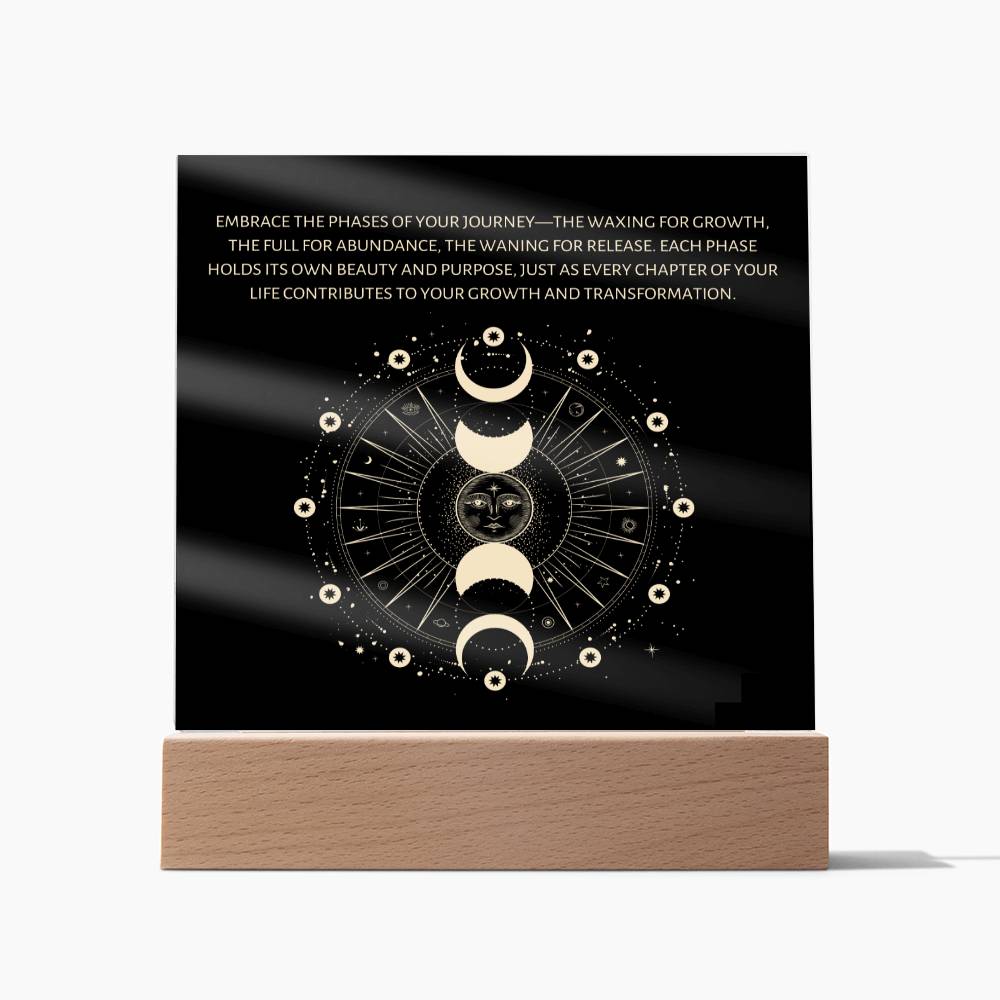 Moon Phases Keepsake Acrylic Plaque Gift, Birthday Gift