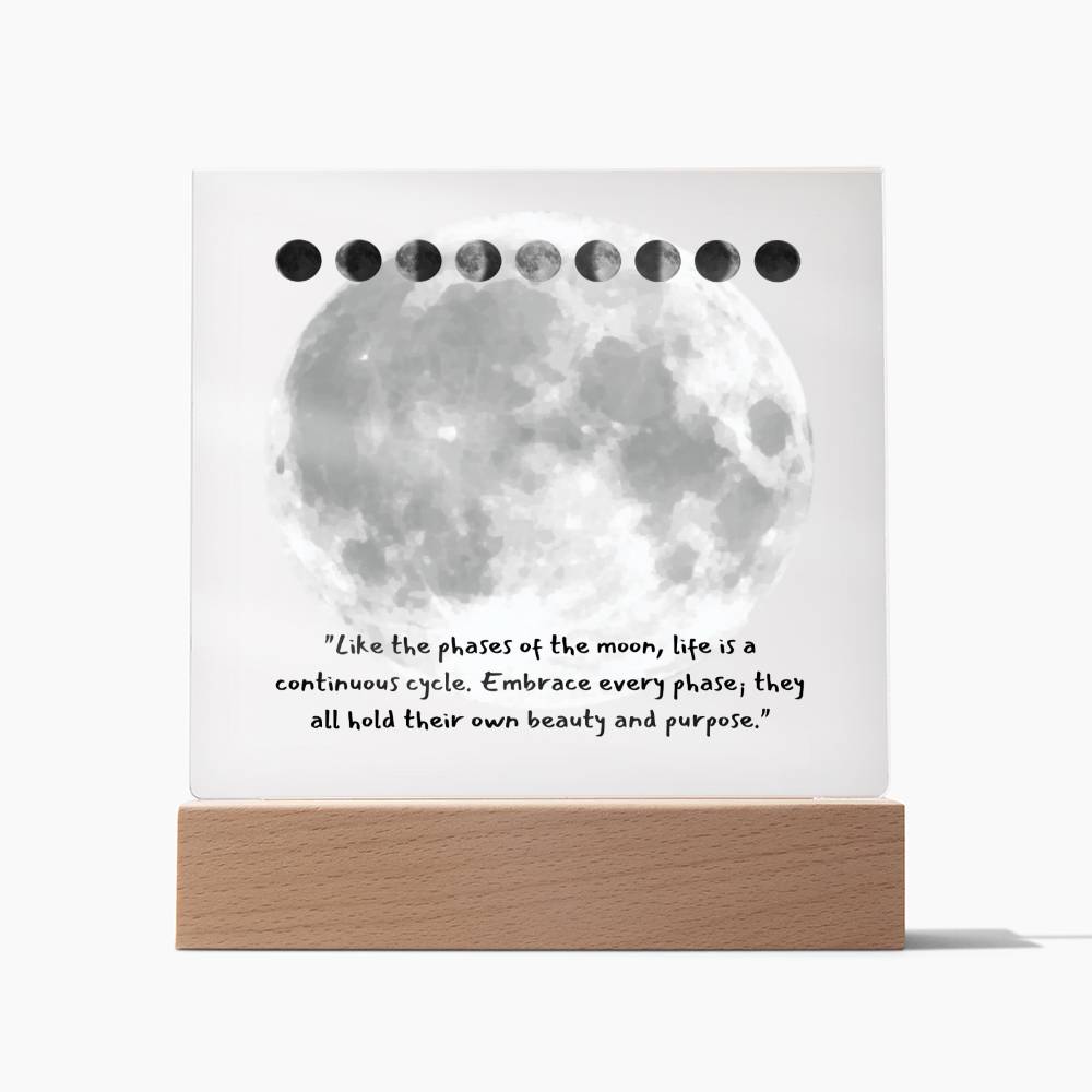 Moon Phases Keepsake Acrylic Plaque, Birthday Gifts