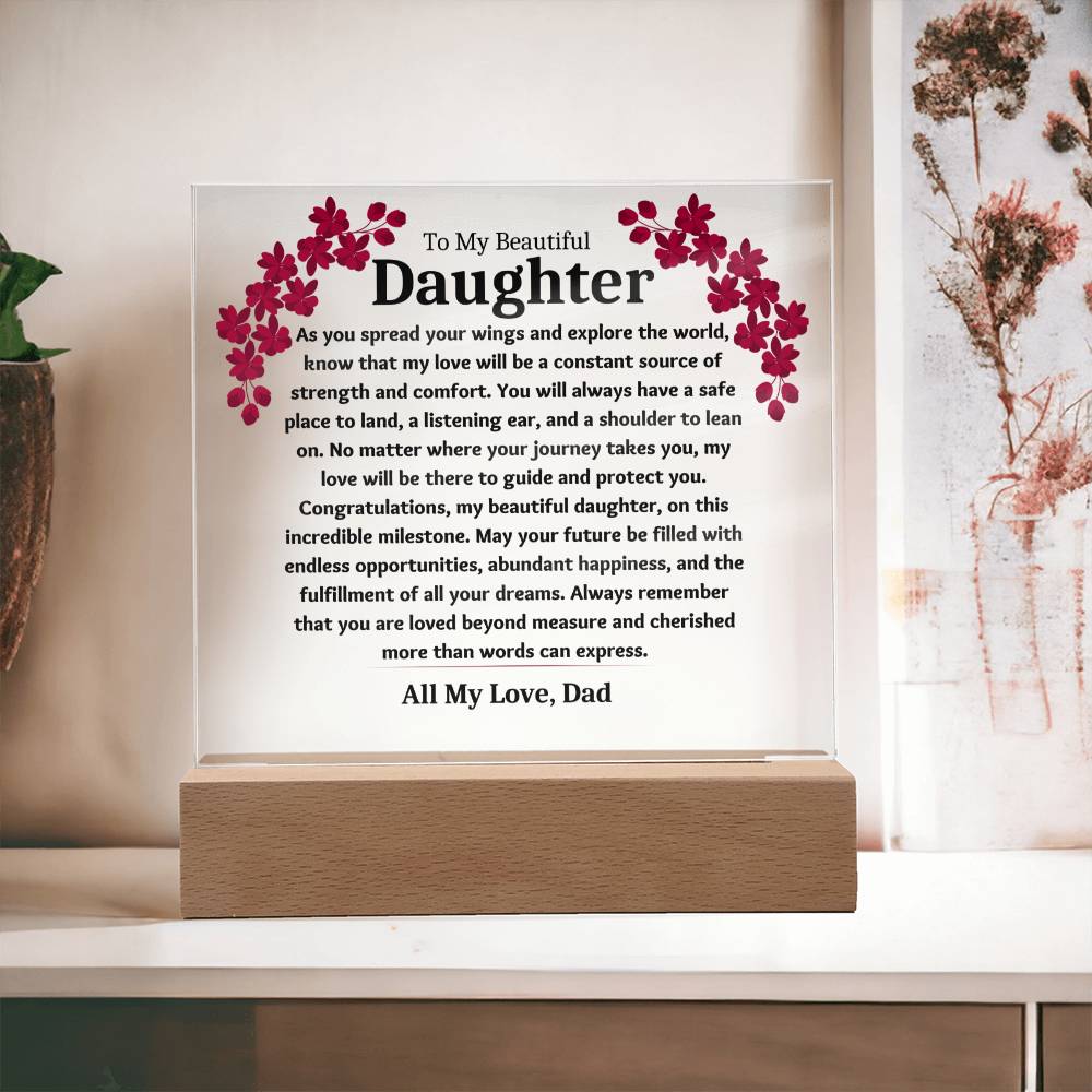 daughter dad acrylic plaque