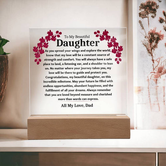daughter dad acrylic plaque