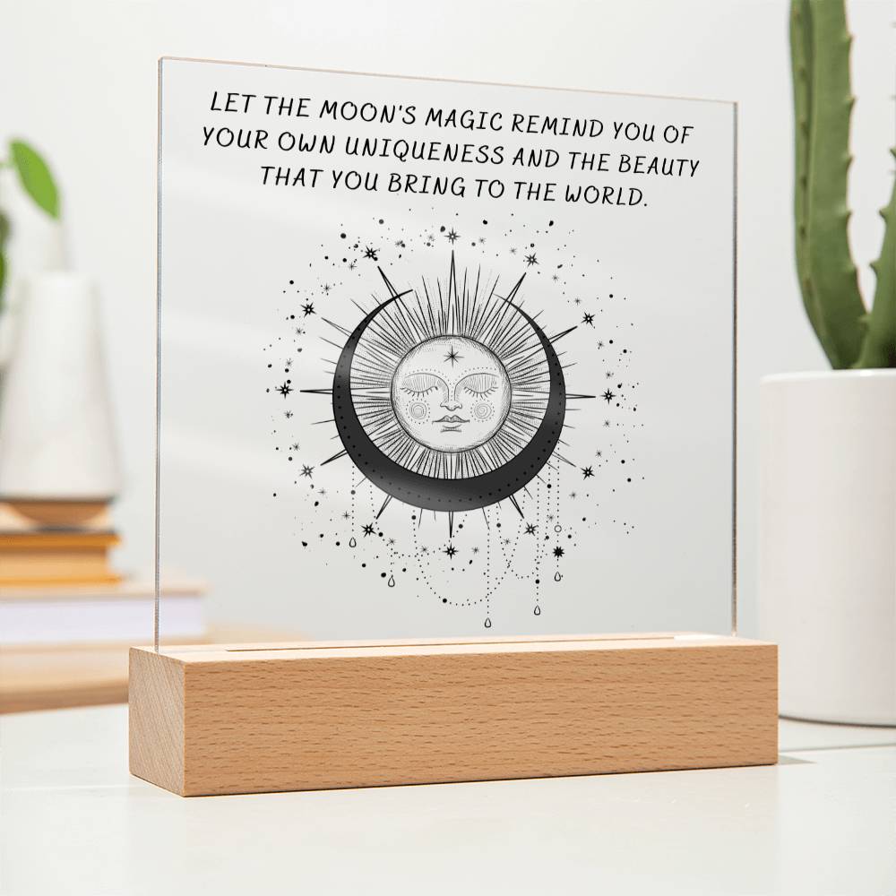 The Moon's Magic Birthday Gift Ideas Keepsake Acrylic Plaque