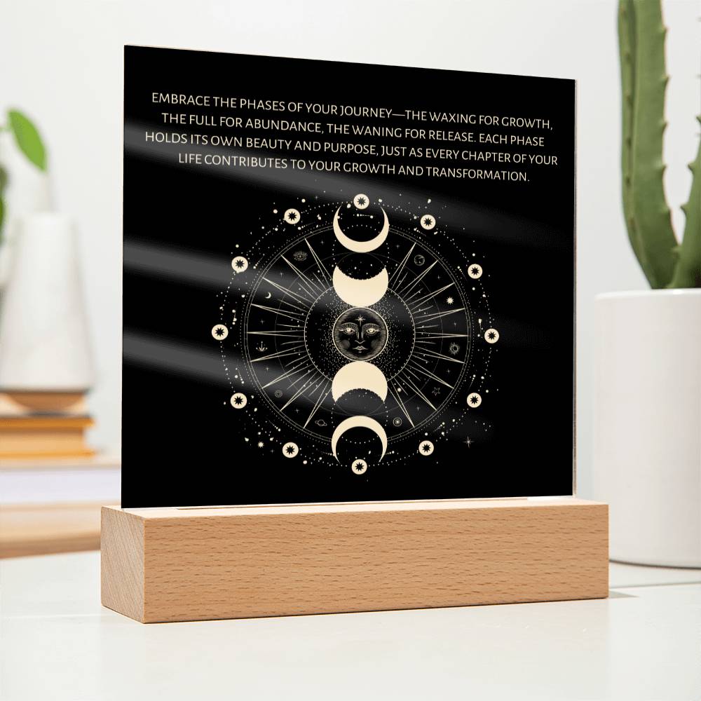 Moon Phases Keepsake Acrylic Plaque Gift, Birthday Gift