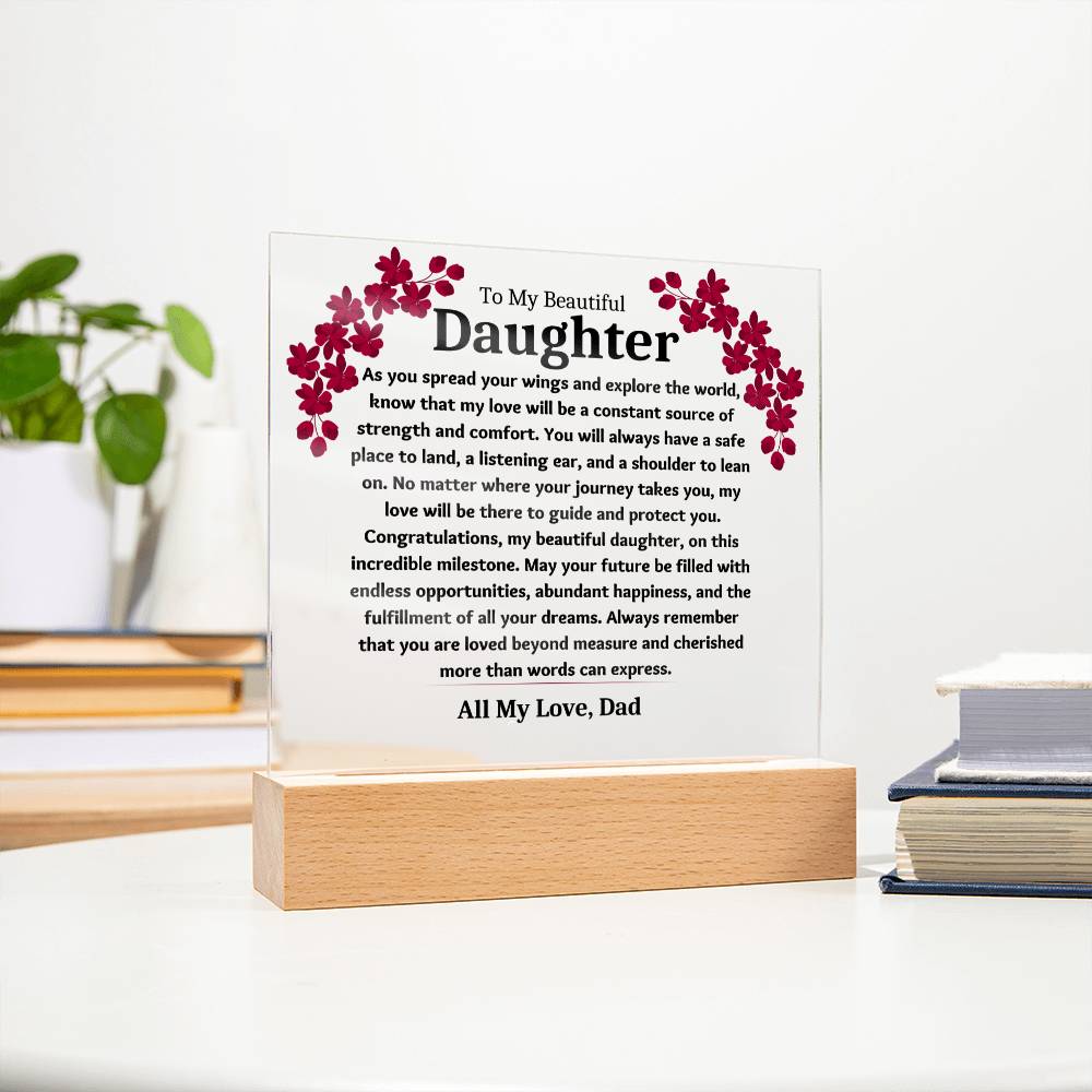 daughter dad acrylic plaque