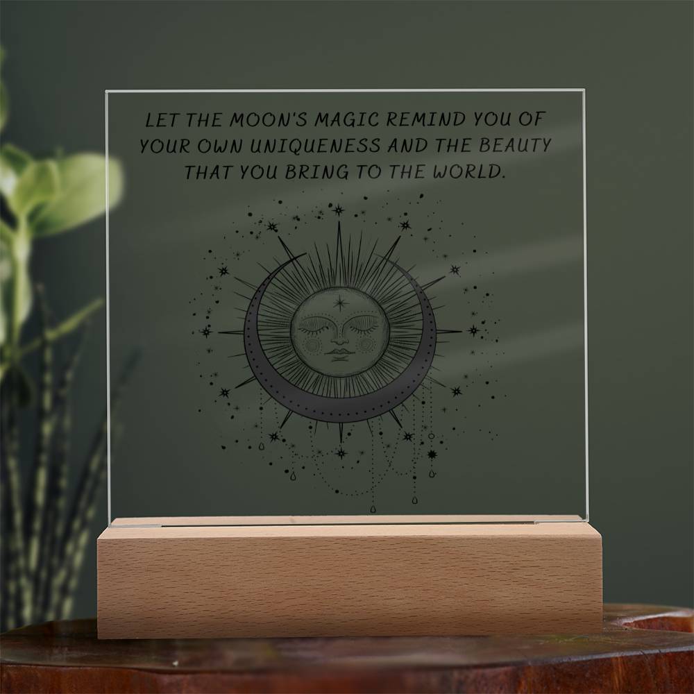 The Moon's Magic Birthday Gift Ideas Keepsake Acrylic Plaque