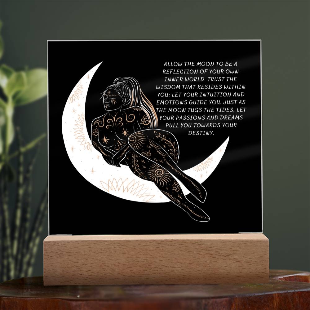 Reflections of the Moon Keepsake Acrylic Plaque Gift Birthday Gift