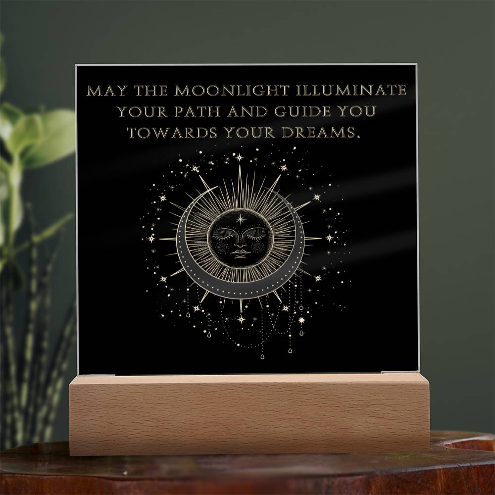 Moonlight Gift Keepsake Acrylic Plaque, Birthday Gifts