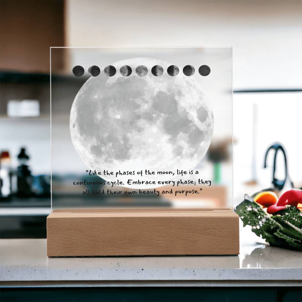 Moon Phases Keepsake Acrylic Plaque, Birthday Gifts