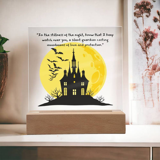 Stillness of the Night Moonbeams and Protection Acrylic Plaque, Birthday Gifts