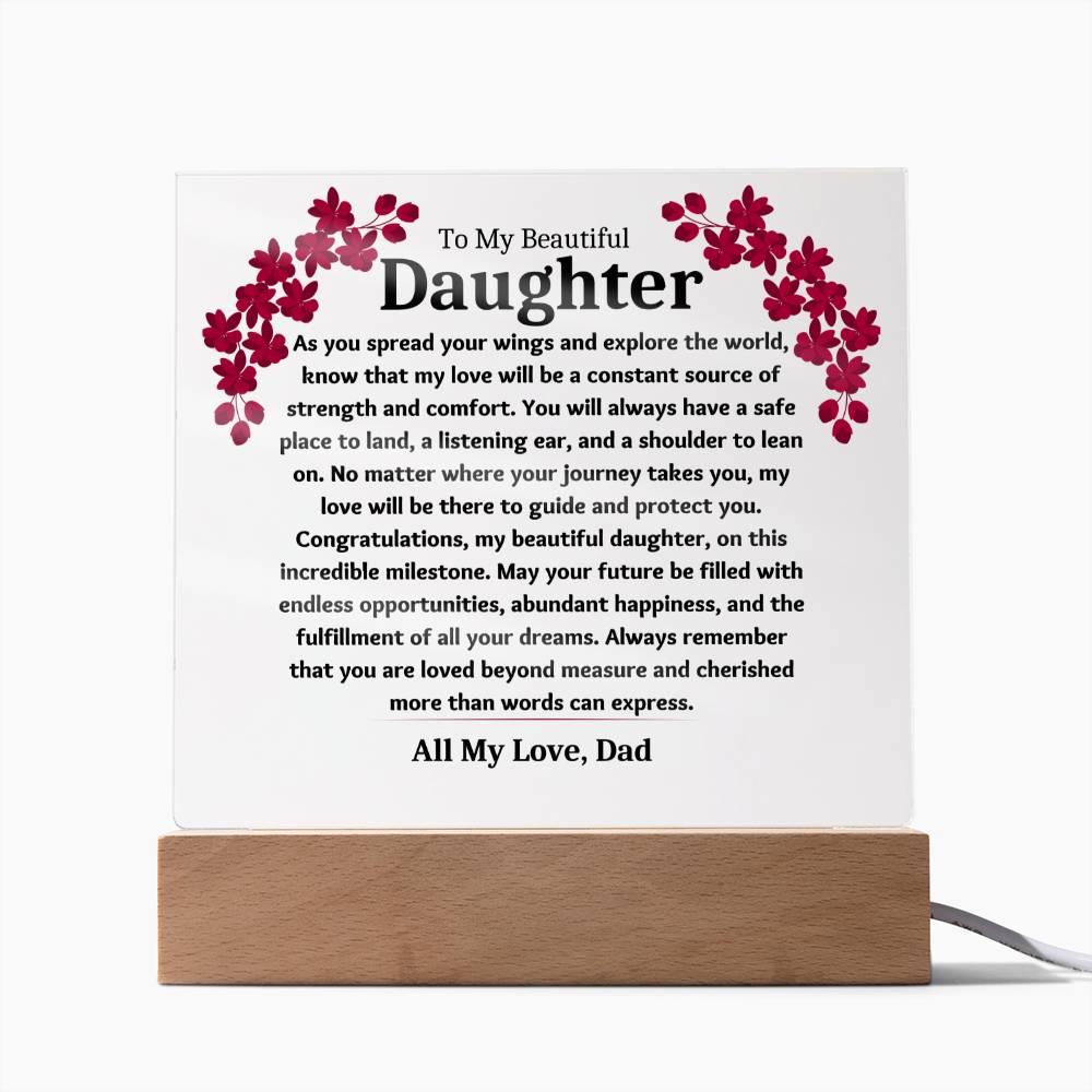 daughter dad acrylic plaque