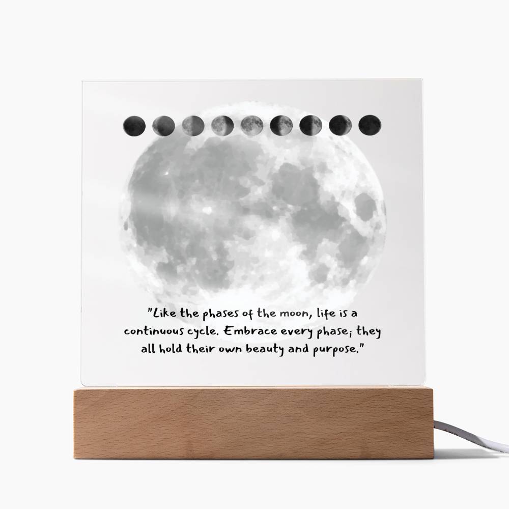 Moon Phases Keepsake Acrylic Plaque, Birthday Gifts