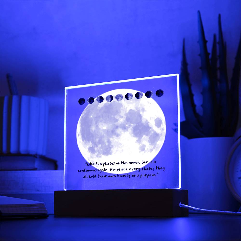 Moon Phases Keepsake Acrylic Plaque, Birthday Gifts