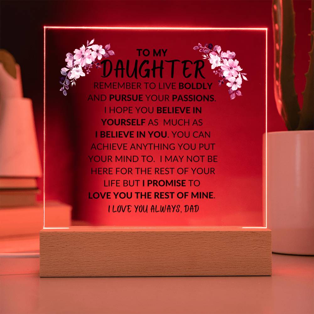 To My Daughter Gift From Dad or Mom Gifts, Birthday Gifts, Graduation Presents for Daughter