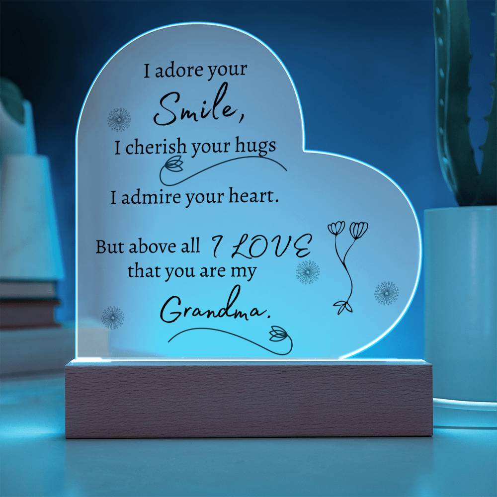 Grandma Gift, Acrylic Plaque Gift, Birthday Gifts for Grandma