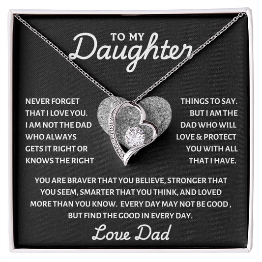 daughter heart necklace