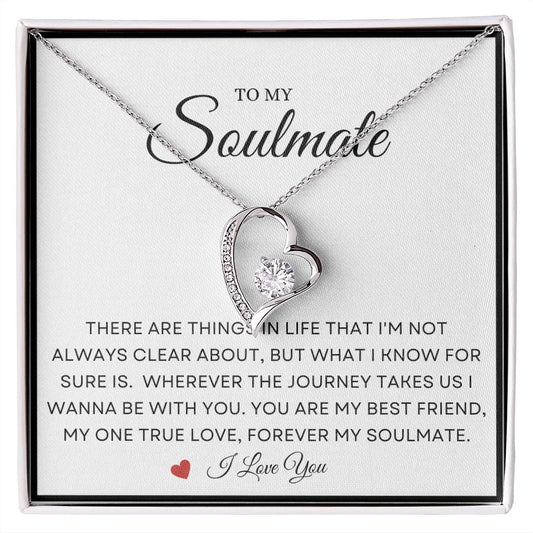 Soulmate Love NecklaceGirlfriend Necklace, Wife Christmas Gift, Necklace for Girlfriend, Anniversary Gift for Her