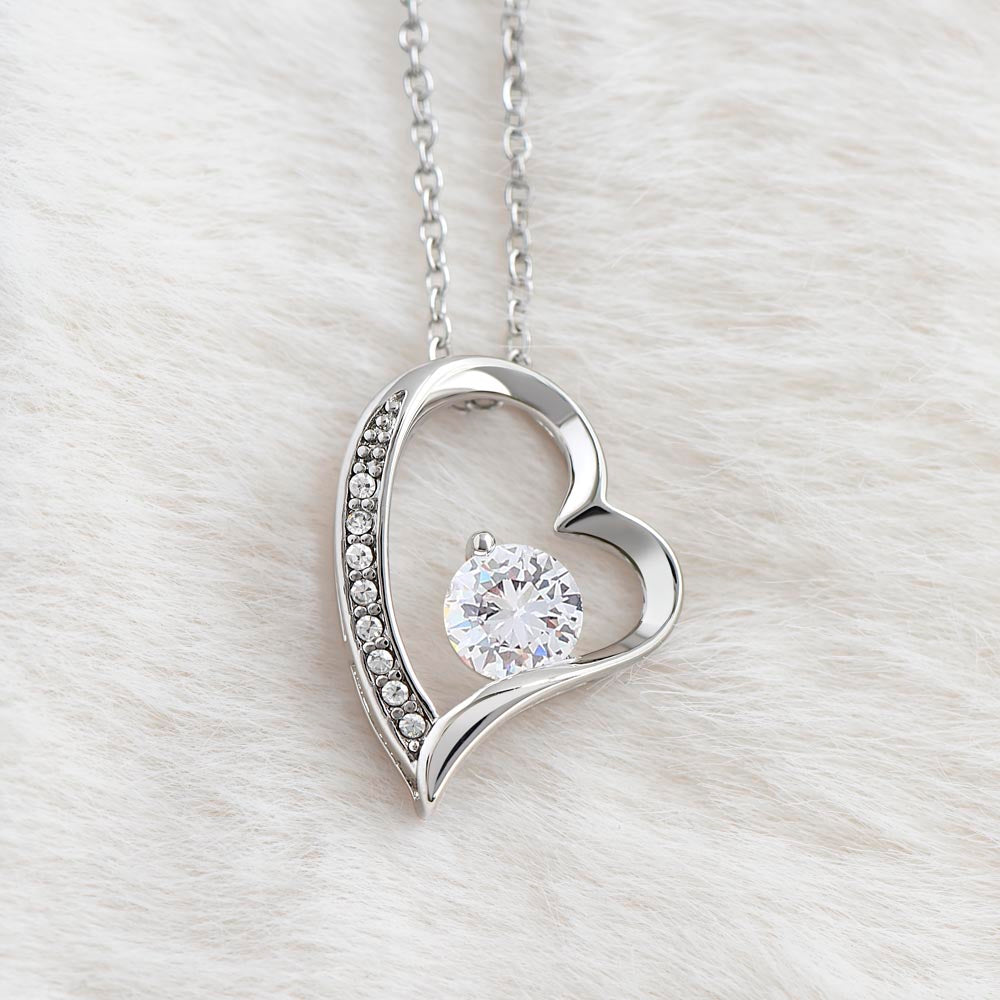 To My Beautiful Granddaughter On Your Graduation ~ More than you Know ~Silver Heart Necklace