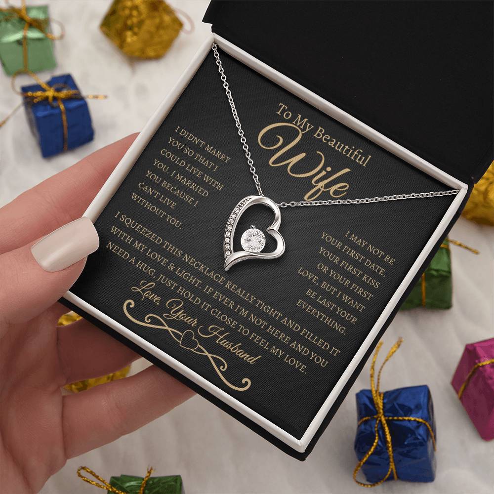 To My Wife Necklace Keepsake, Love Necklace, Gift For Her, Birthday, Anniversary