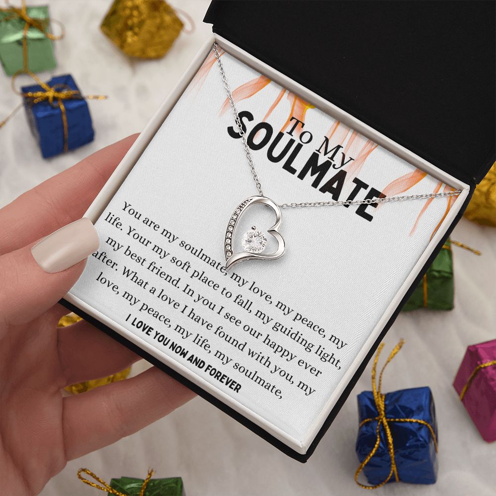 Soulmate Forever Love Necklace,Girlfriend Necklace, Wife Christmas Gift, Necklace for Girlfriend, Anniversary Gift for Her