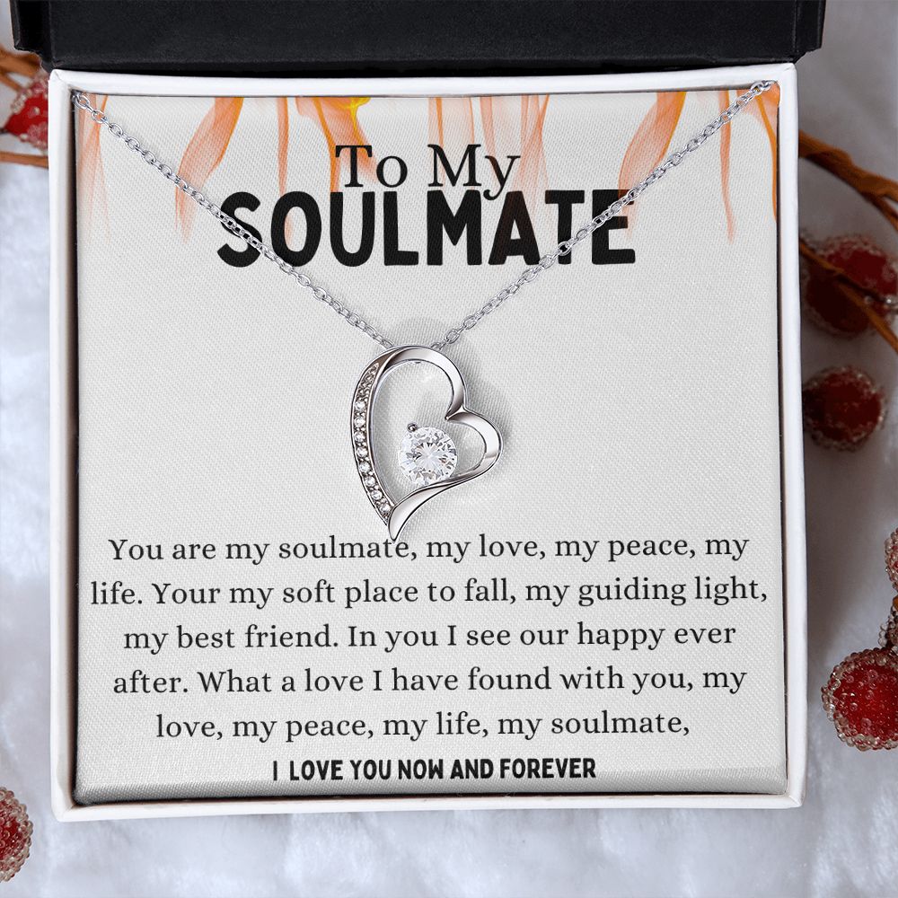 Soulmate Forever Love Necklace,Girlfriend Necklace, Wife Christmas Gift, Necklace for Girlfriend, Anniversary Gift for Her